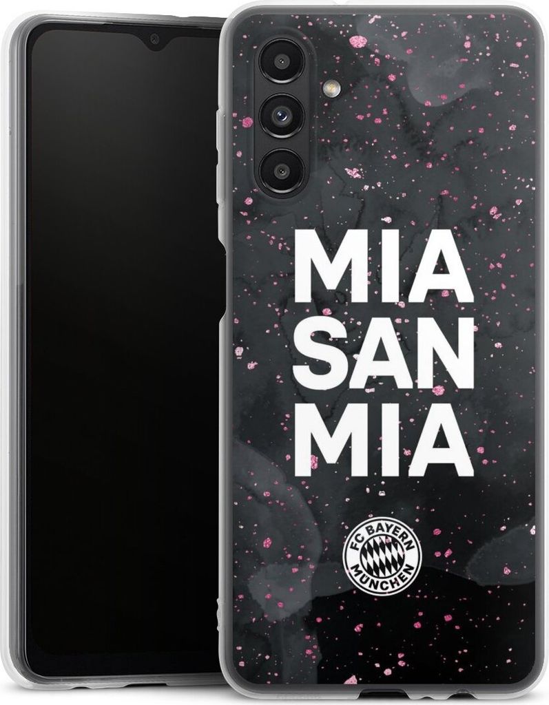 DeinDesign Handyhülle für Samsung Galaxy A04s Silikon Hülle Case Smartphone Schutzhülle FC Bayern München Mia San Mia Girl Style