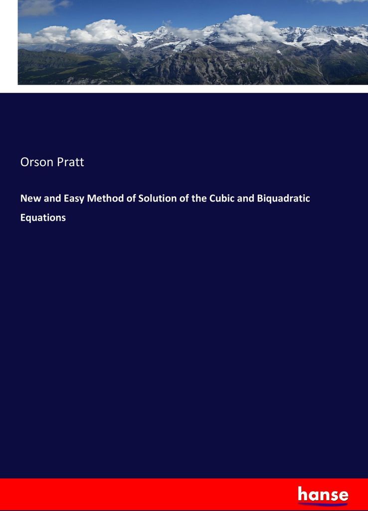 New and Easy Method of Solution of the Cubic and Biquadratic Equations