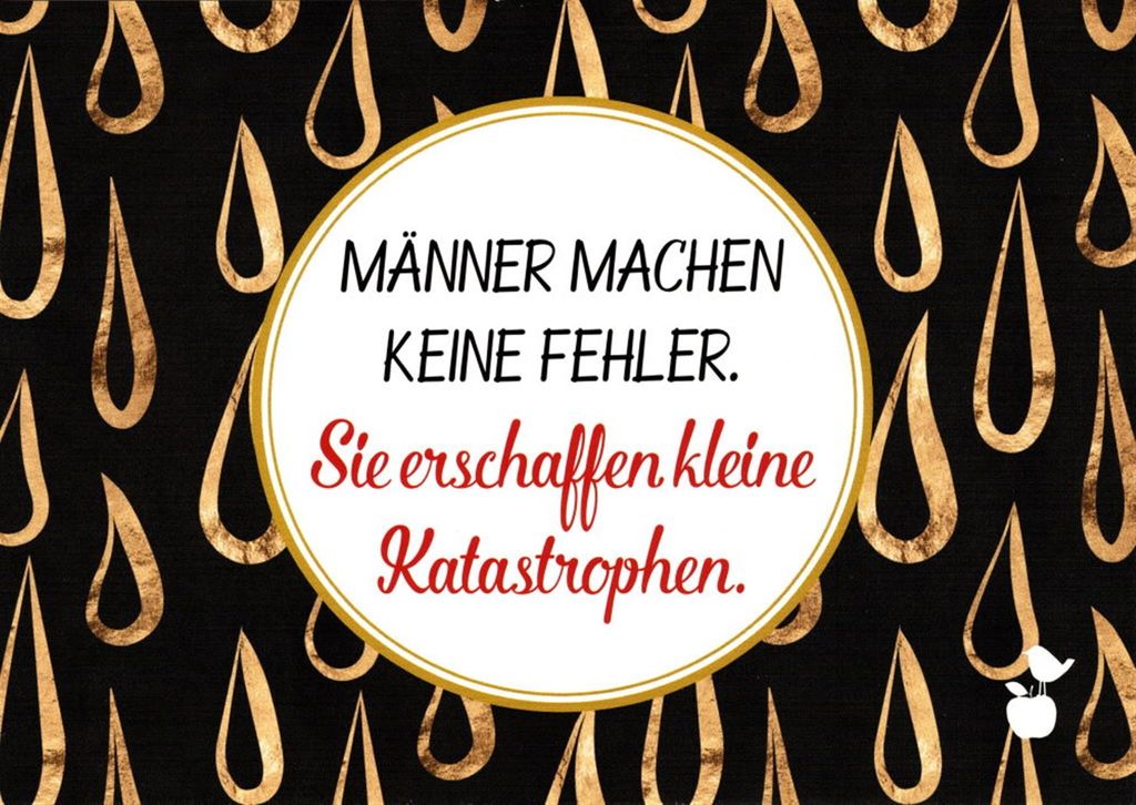 Postkarte MainSpatzen "Männer machen keine Fehler."