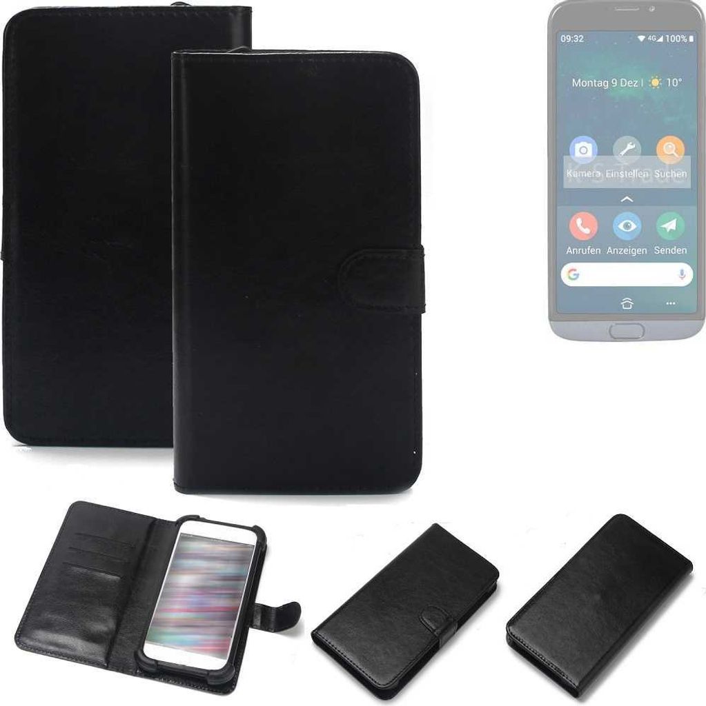 K-S-Trade Handyhülle Schutzhülle kompatibel mit Doro 8050 Handy Schutz Hülle Handyhülle Bumper schwarz 1x