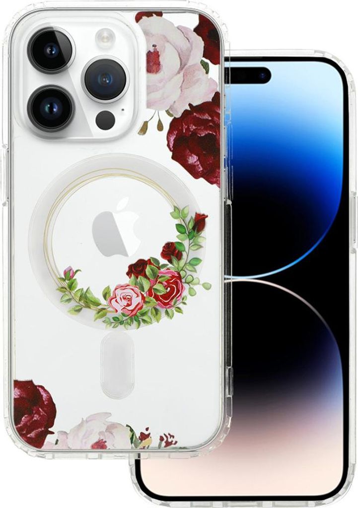 Tel Protect Magsafe Hülle mit Blumen für iPhone 15 Pro Max – Mehrfarbig 2 KP27996