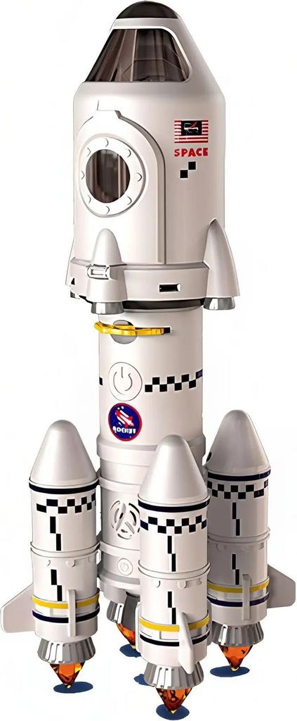 Raumschiff mit Weltraumbeleuchtung + 2 Figuren