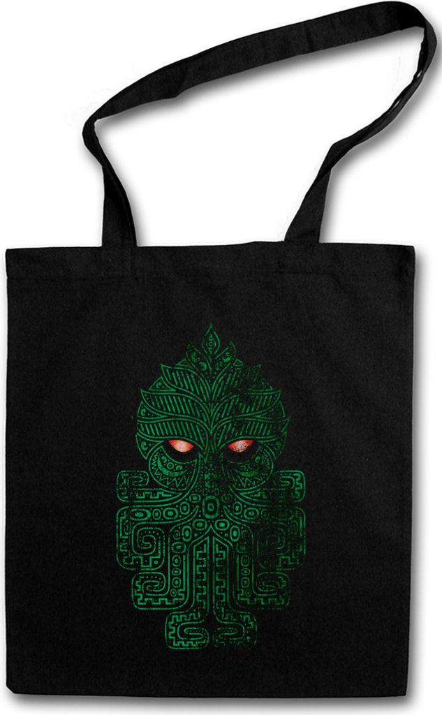 Urban Backwoods Cthulhu Pattern, Stofftasche, Farbe: Schwarz
