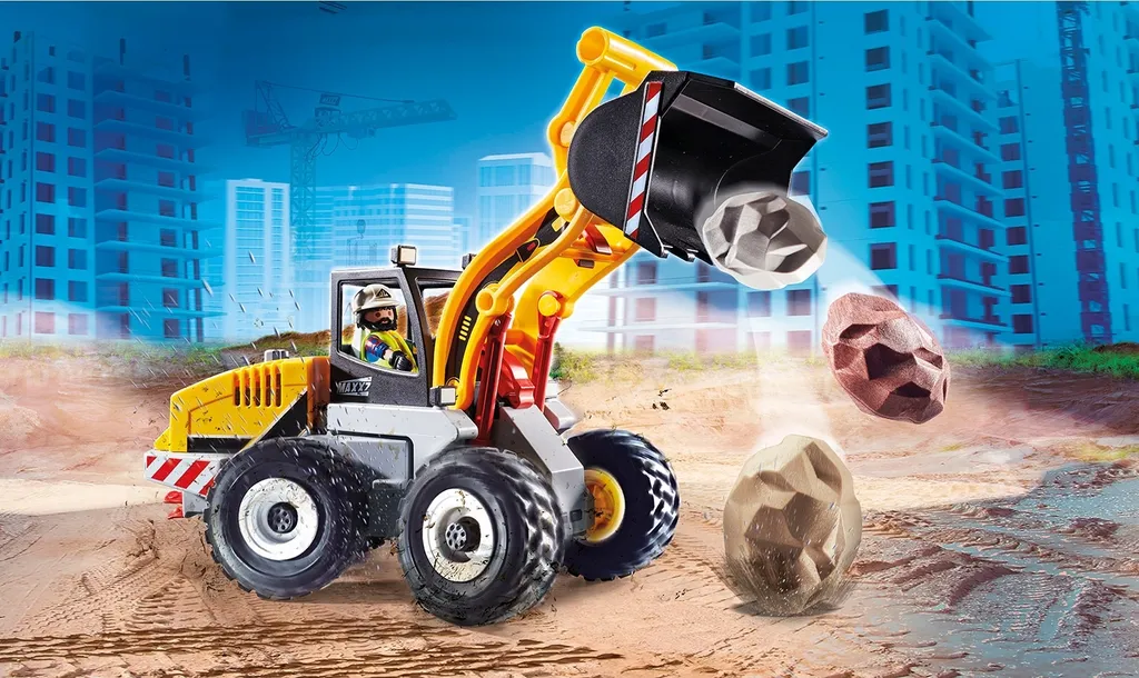 PLAYMOBIL 70445 Chargeur sur roues solide pour jouer sans rien casser