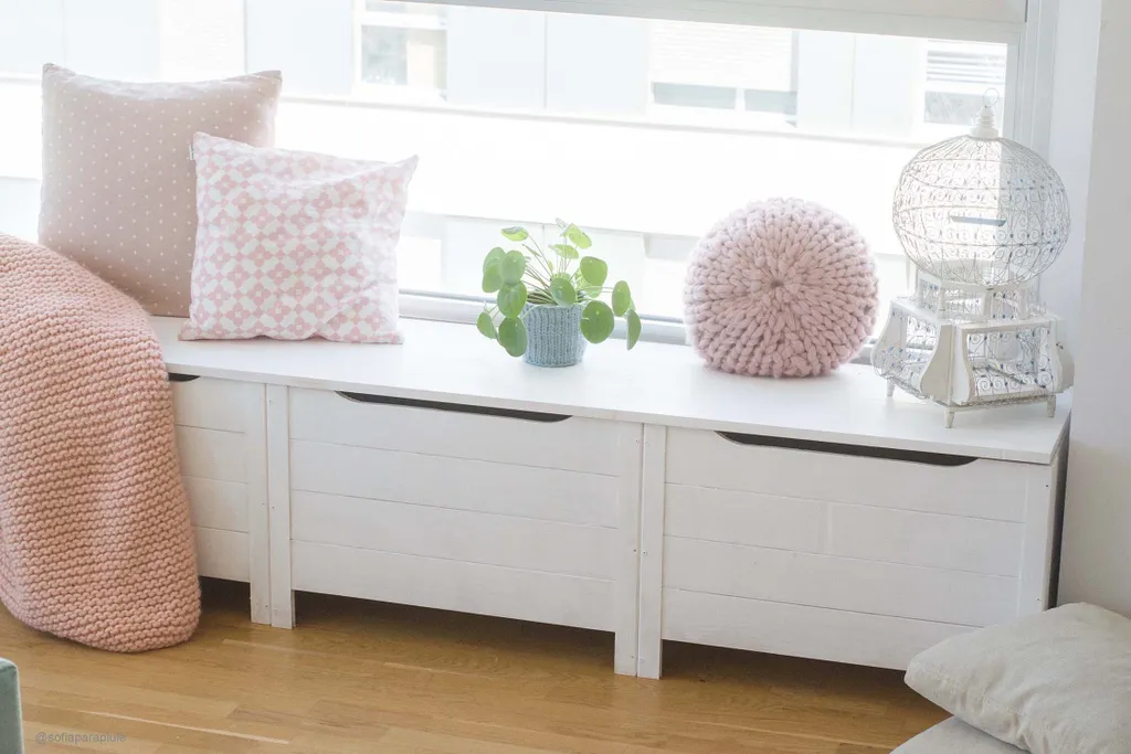 Coffre de rangement bois brut 70cm Astigarraga avec couvercle plat - 8
