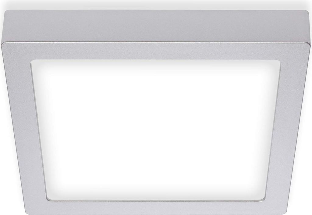 Lampada da soffitto a LED 4000K 16,5 W quadrata cromata Immagine del prodotto 