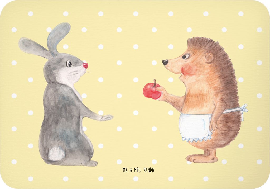 Mr. & Mrs. Panda magnet Hase Igel - Gelb Pastell - Geschenk, rechteckmagnet, Herzschmerz, Liebe Spruch, zettelhalter, Gute Laune, haftmagnet, Kühl...