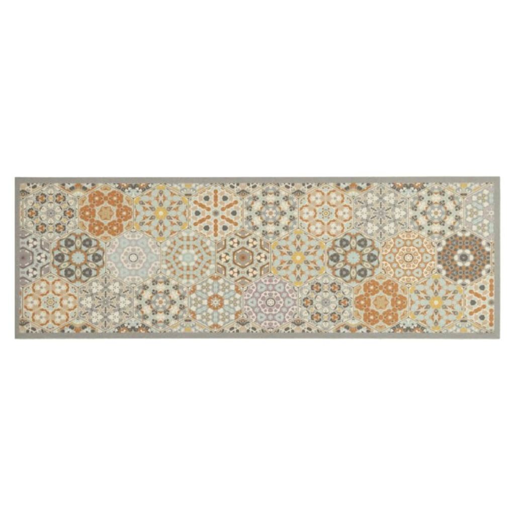 vidaXL Tappeto da cucina lavabile esagono pastello 60x180 Immagine del prodotto 