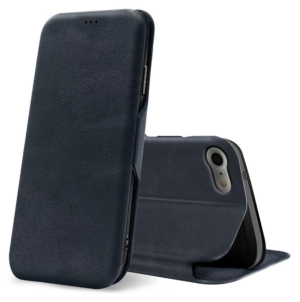 Shell Flip Case für Apple iPhone 7 / 8 / SE 2 Hülle Book Cover Handy Tasche mit Kartenfach Premium Schutzhülle