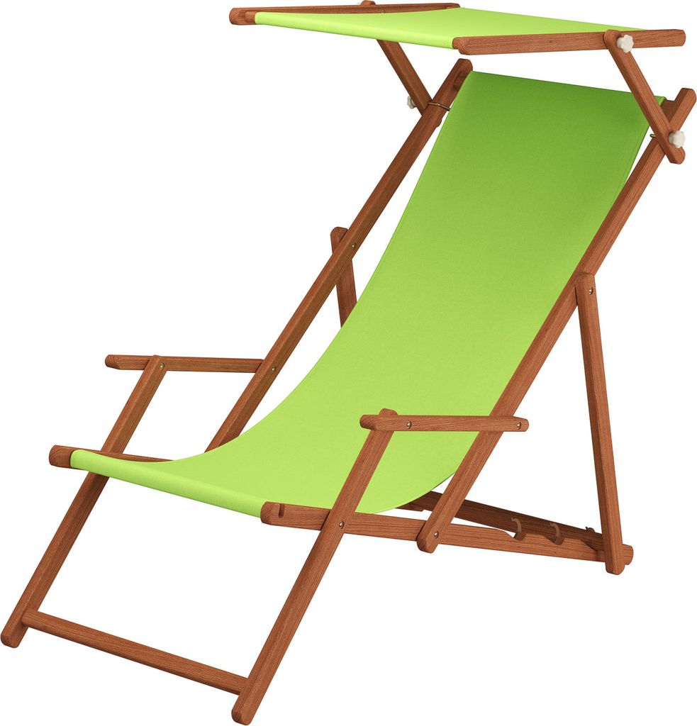 Liegestuhl pistazie Buche dunkel Gartenliege Strandstuhl Sonnendach Kissen klappbar 10-306SKD
