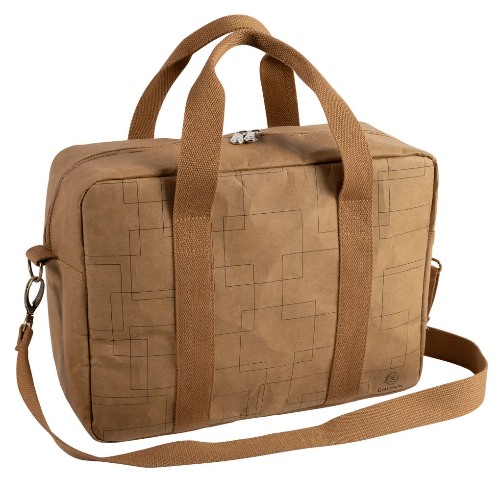 Sac de cours et bureau Exacompta Eterneco marron aspect cuir chic
