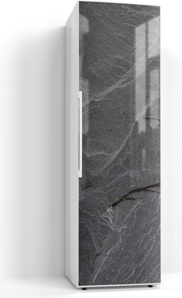DEQORI Magnetmatte Kühlschrank Standard 60x200 cm 'Schiefersteinoptik' Magnetfolie