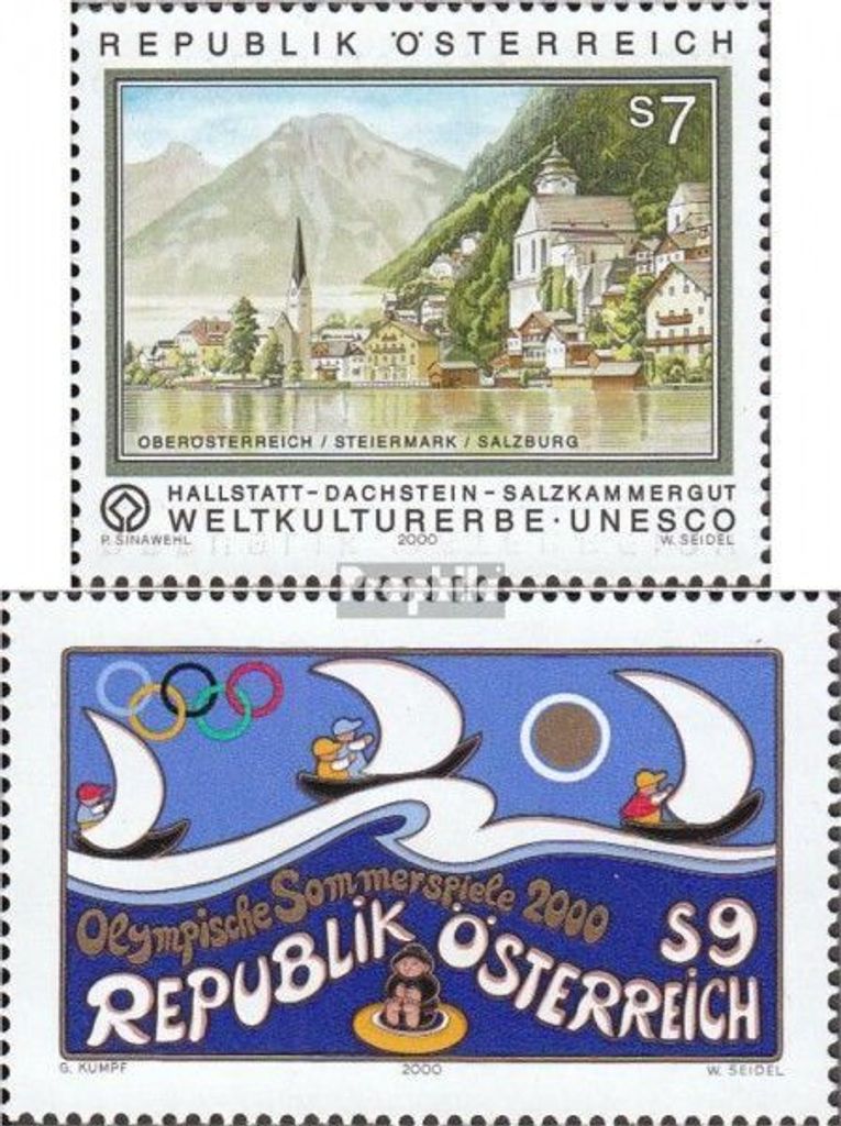 Briefmarken Österreich 2000 Mi 2326,2327 (kompl.Ausg.) postfrisch Kulturerbe