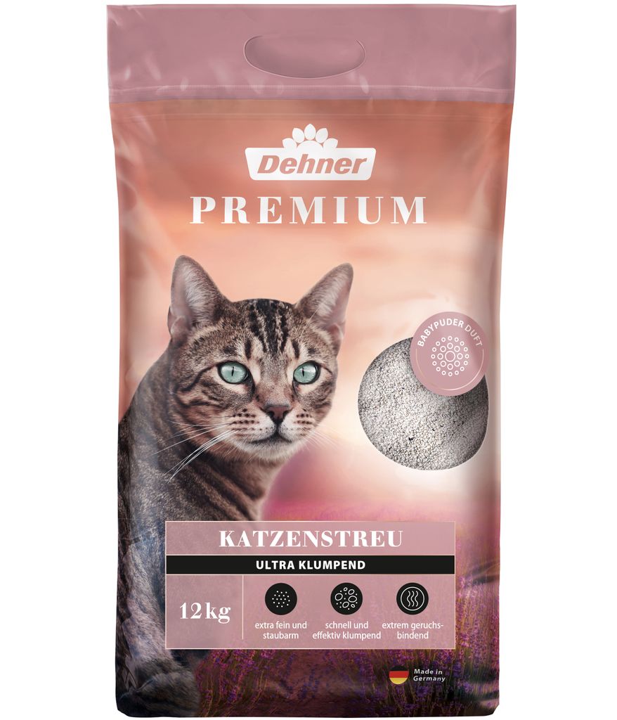 Dehner Premium Katzenstreu, Klumpend Ultra, 12 kg Produktbild 