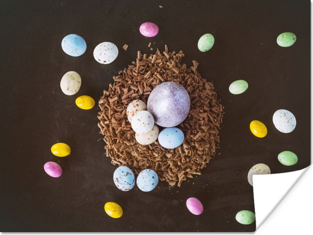 MuchoWow Poster Ostereier - Regenbogen - Ostern 120x90 cm - Wandbild