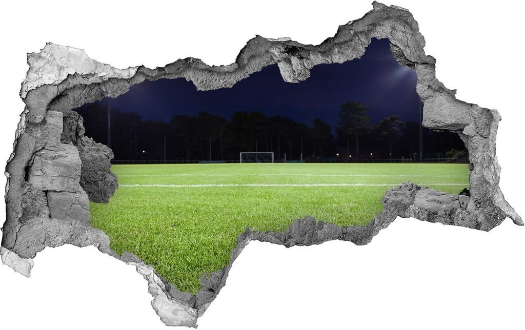 Selbstklebender Loch-3D-Aufkleber 95x73 cm Fußballplatz