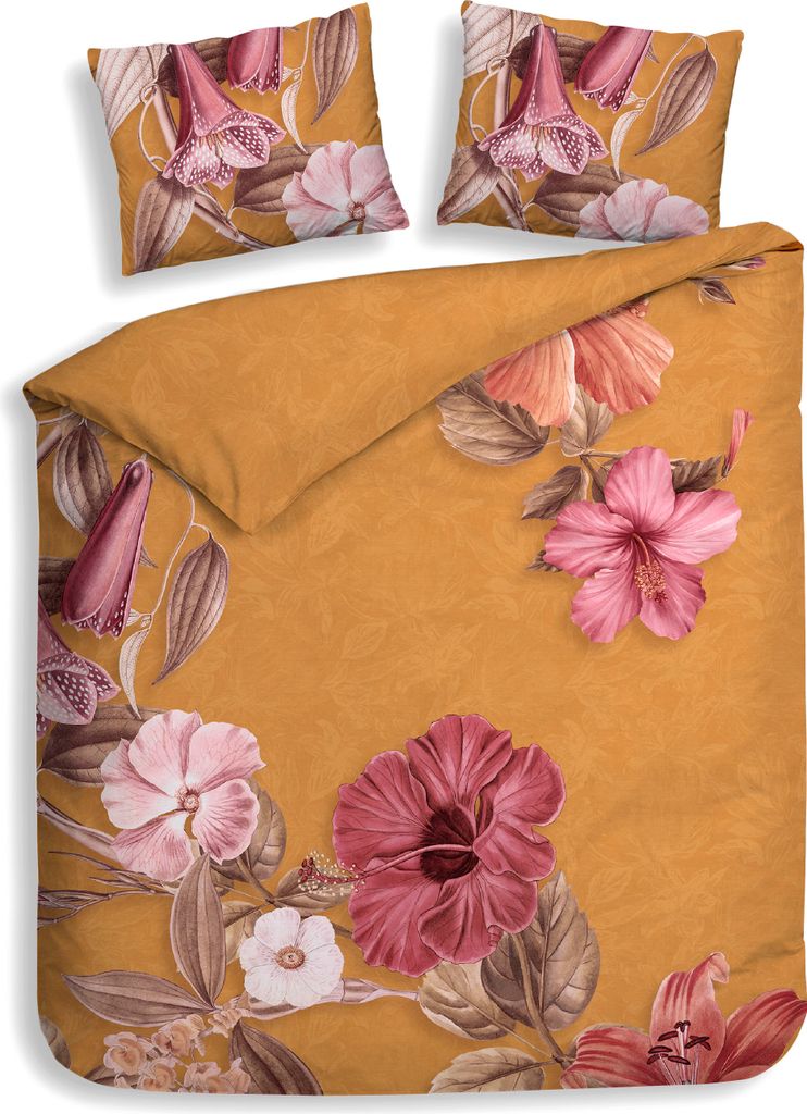Heckett and Lane Malu Dbo 240 Orange Bettwäsche 1 x Bettbezug 240x220 + 2 x Kopfkissenbezug 80x80 Orange orange