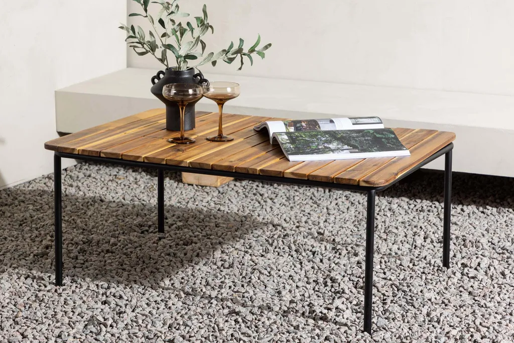 Table Basse de Jardin Durable en Acacia 65cm : Résiste aux Intempéries