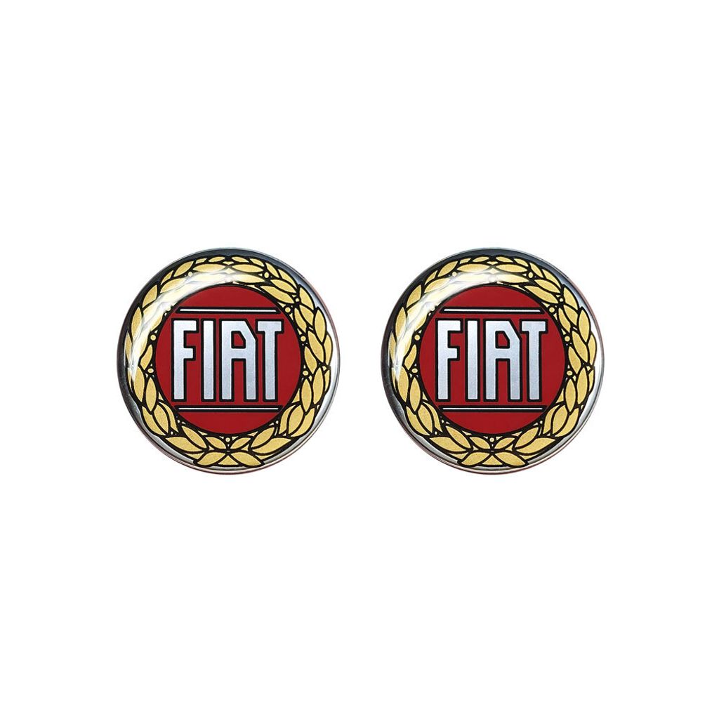 Aufkleber Fiat 3D Offizielles Logo Rot Vintage, 21 mm, 2 Stück