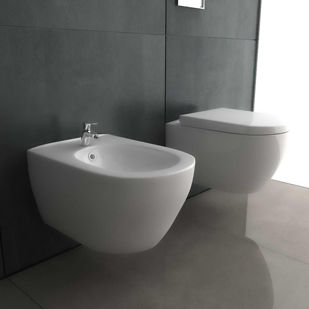 Alpenberger Hänge-WC + Hänge-Bidet + WC-Sitz | Wand-WC mit Produktbild 