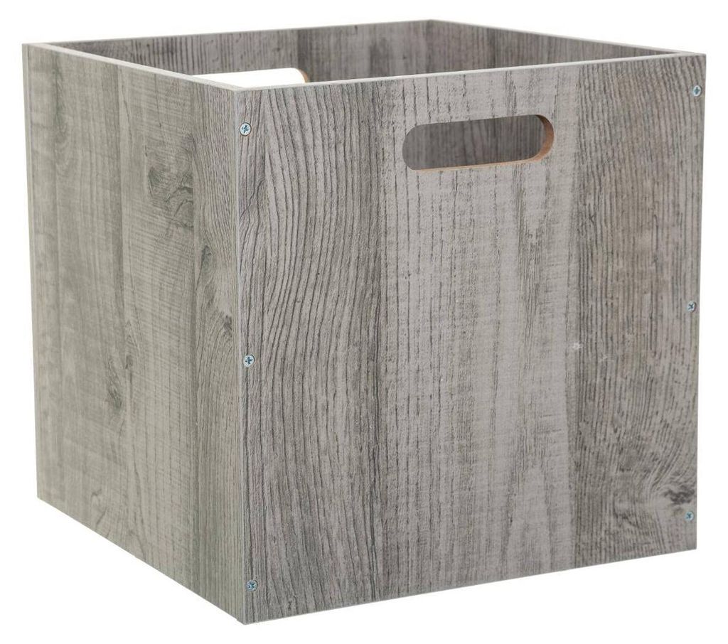 Aufbewahrungsbox Holz grau 31x31 cm, Organizer, Lagerbox, Produktbild 