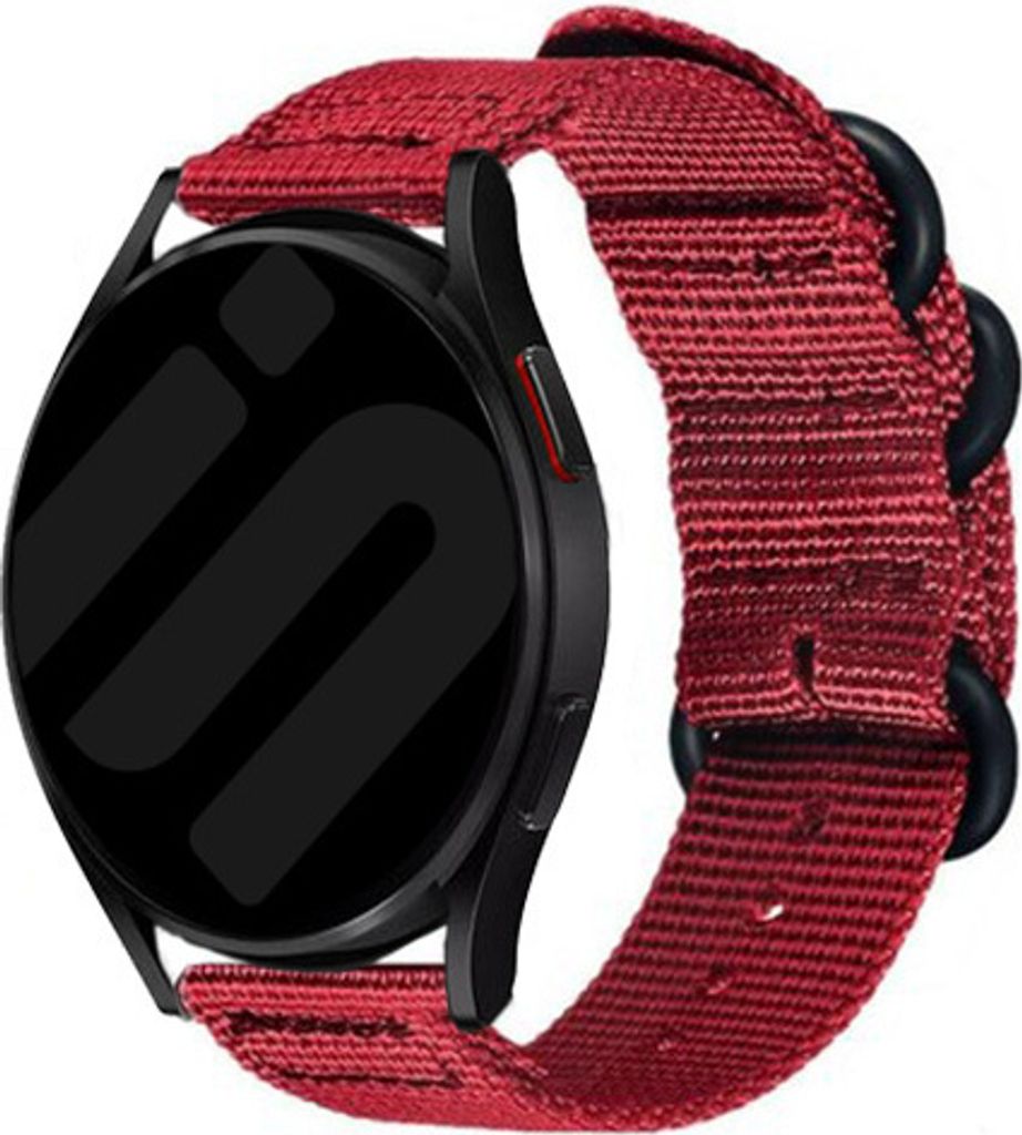 Strap-it Samsung Galaxy Watch 6 Classic 47mm Nylon Schnallenarmband (Rot)