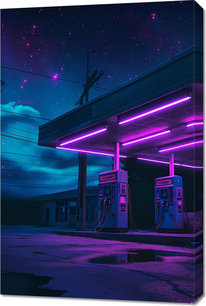 Ambiance Urbaine Image 60 x 90 cm Néon pour Salon et Bureau Moderne