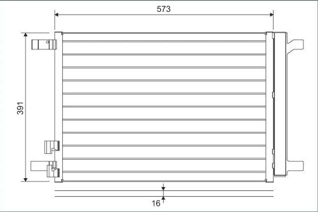 Condensateur Clim Aluminium Haute Résistance pour Audi A3 8V et Q2 GA