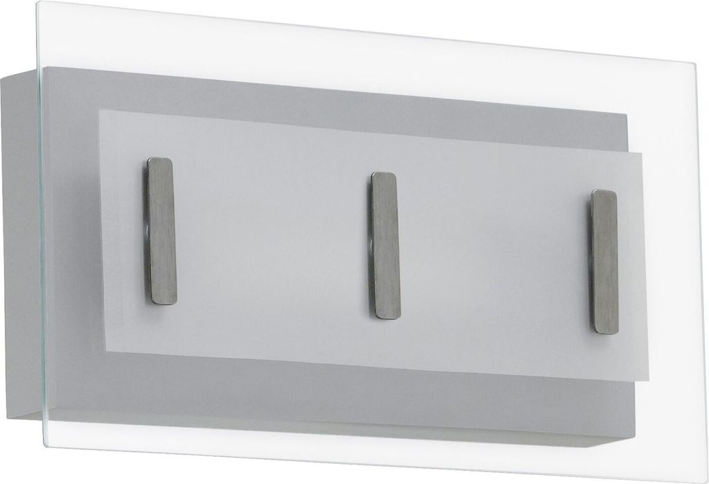 LED Wandleuchte, verzinkt, Glasschirm, Höhe 33 cm, MIRANO