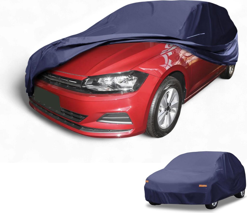 1 Stk. Universal Autoabdeckung Wasserdicht Alle Wetter Automotive Outdoor Anti-UV Sonnenregen Schutz Vollabdeckung 190T-PU Marineblau Passend für ...