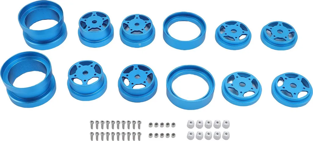 Adaptateur 12mm à 17mm Alliage Aluminium Bleu Voiture 1:10 Adaptateur Hexagonal 12mm à 17mm RLECS - En Alliage D'Aluminium Bleu, Pour Roues De Voiture RC 1/10 à 1/8 Convertisseur Hex 12mm 17mm Bleu
