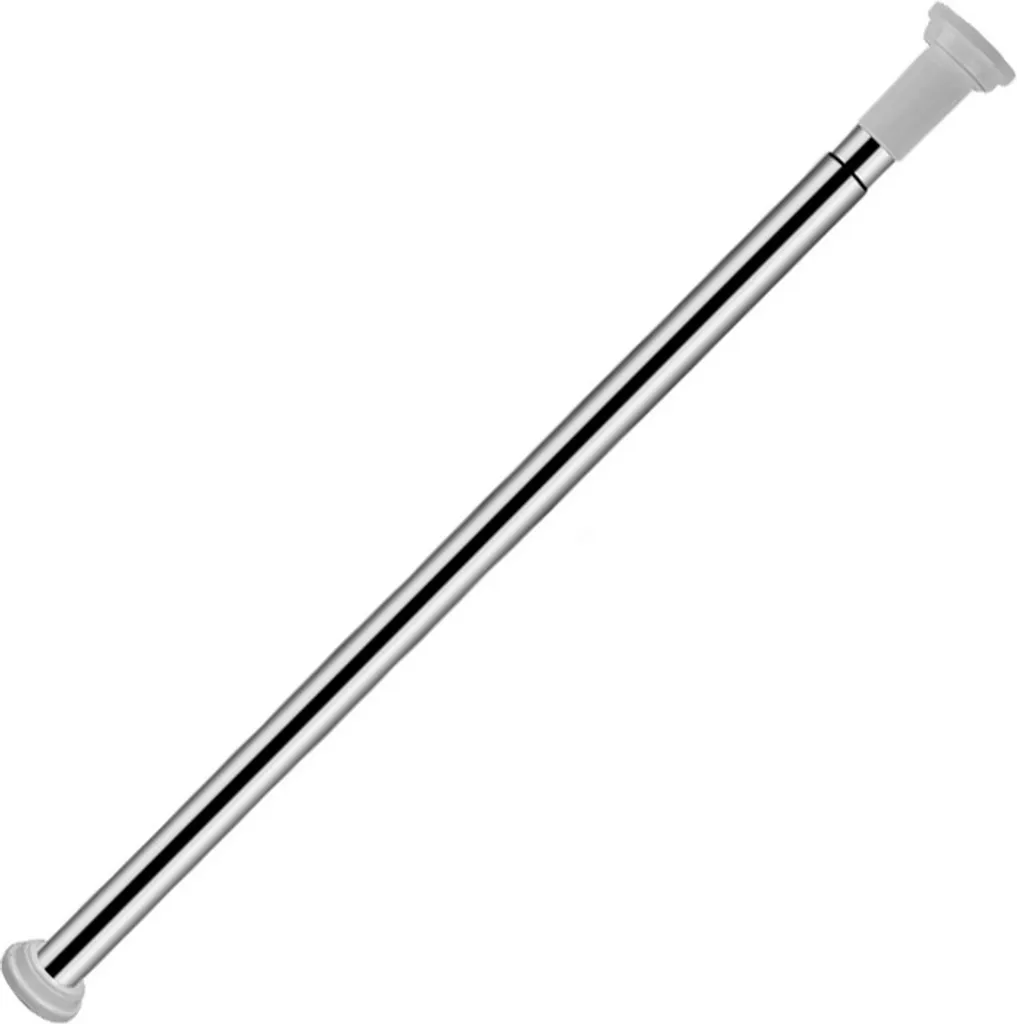 TolleTour binario per tende da doccia in acciaio inox senza foratura, regolabile in continuo in lunghezza argento 70-120cm binari per doccia