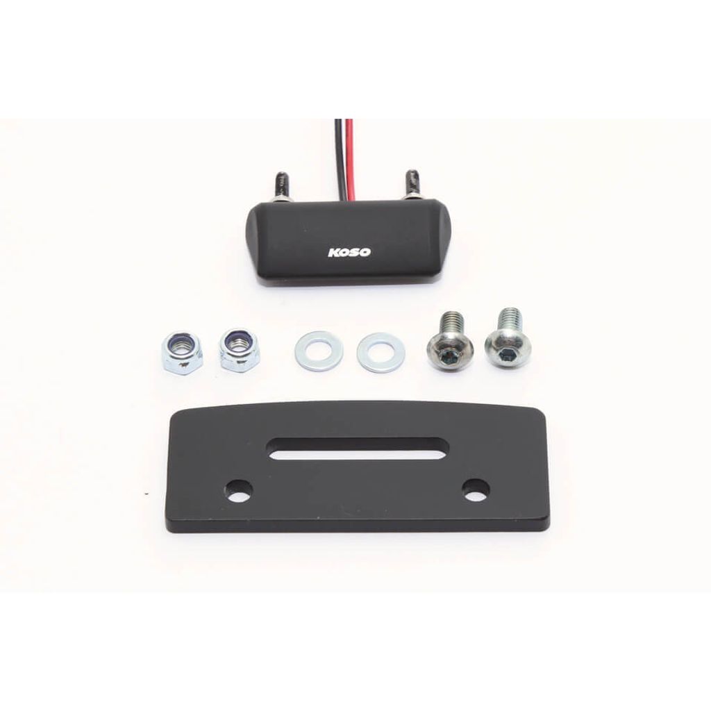 HIGHSIDER Alu-Halteplatte mit LED-Kennzeichenleuchte 256-013