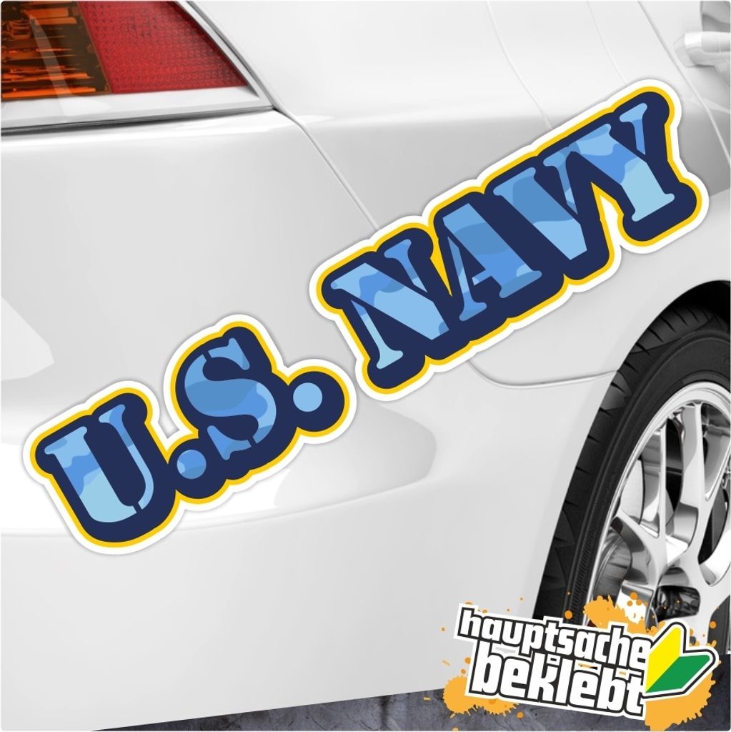 Kiwistar - Autoaufkleber - U.S. Navy Aufkleber - 80 x 49 cm - für Auto, Laptop, Fahrrad, LKW, Motorrad Aufkleber mehrfarbig Sticker Decal