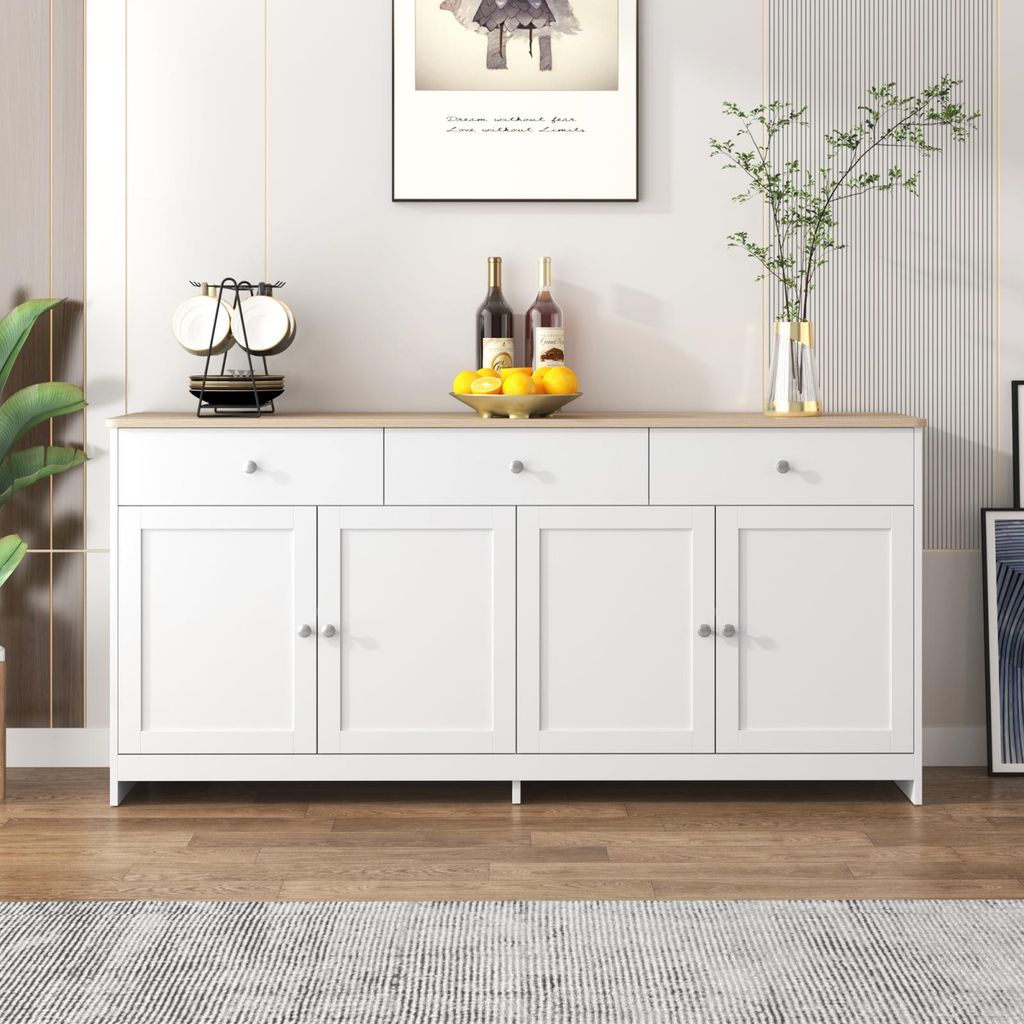 INONEFT Sideboard 160cm mit Holzoptik-Platte, küchenschrank Produktbild 