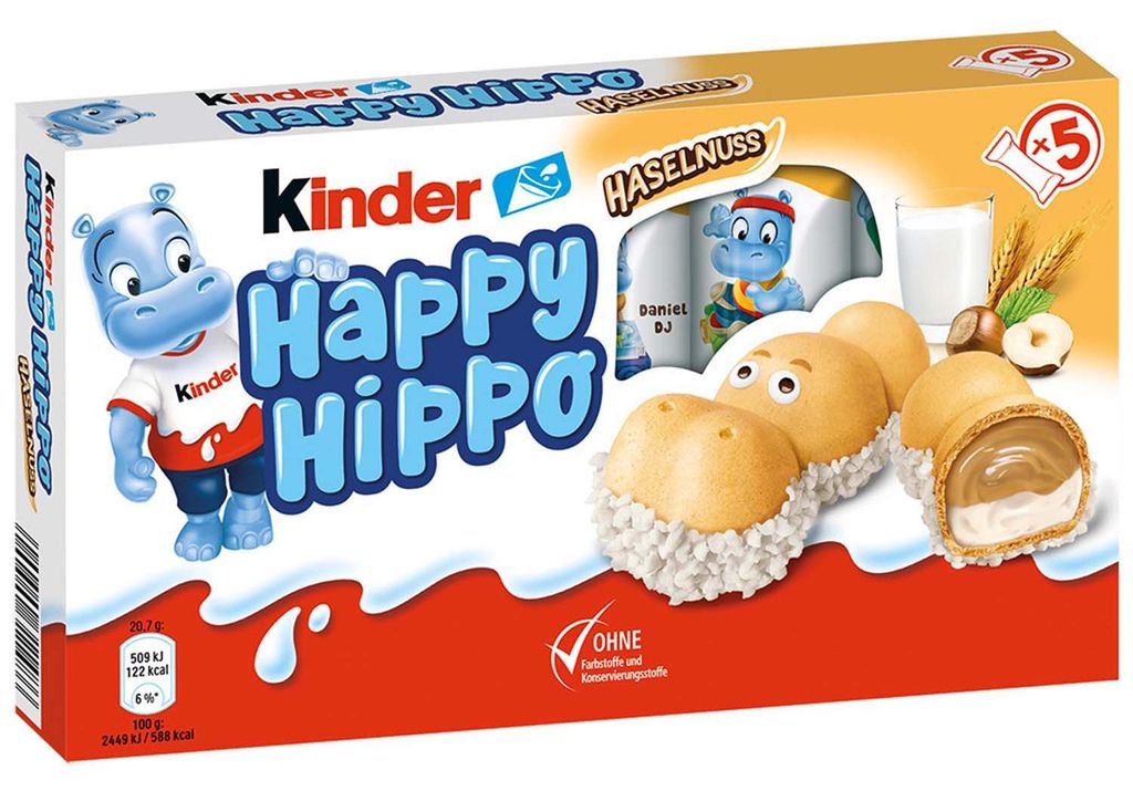 kinder Happy Hippo Haselnuss 5er Produktbild 