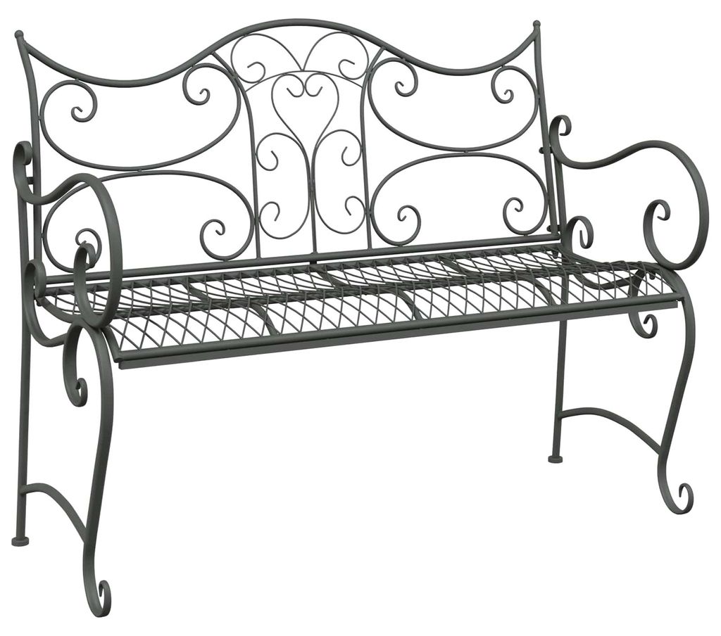 vidaXL Tuinbank, 2 zitplaatsen, 114 x 56,5 x 90 cm, staal, Productafbeelding 