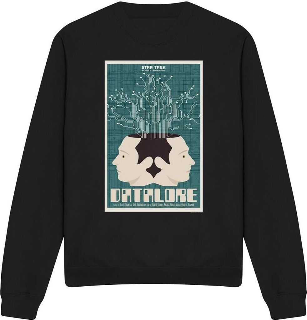 Star Trek - "The Next Generation Season 1 Episode 13" Sweatshirt für Herren/Damen Uni TV11692 (L) (Schwarz)