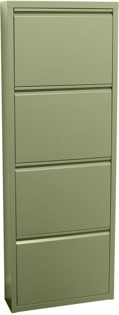 Scarpiera Pisa a 4 ante in metallo verde. Consegnata Immagine del prodotto 