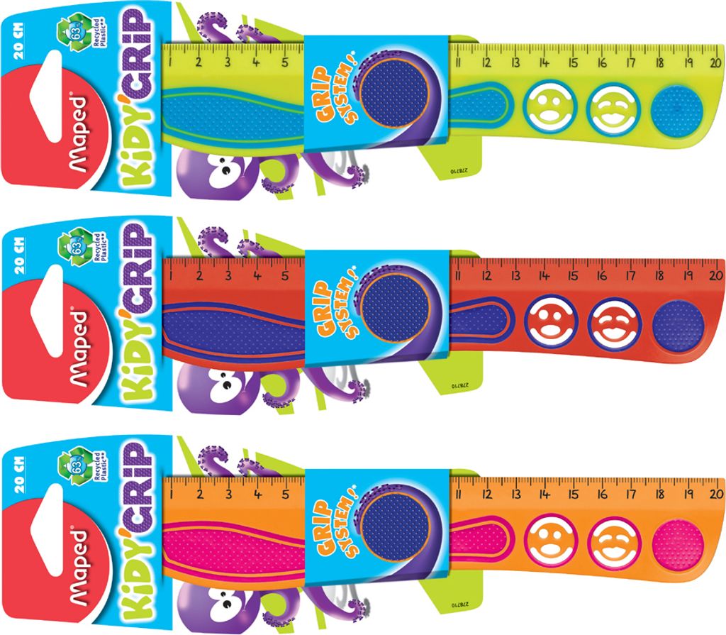 Maped 278710 Maped Ploché pravítko Kidy Grip, 200 mm, z Obrázok produktu 