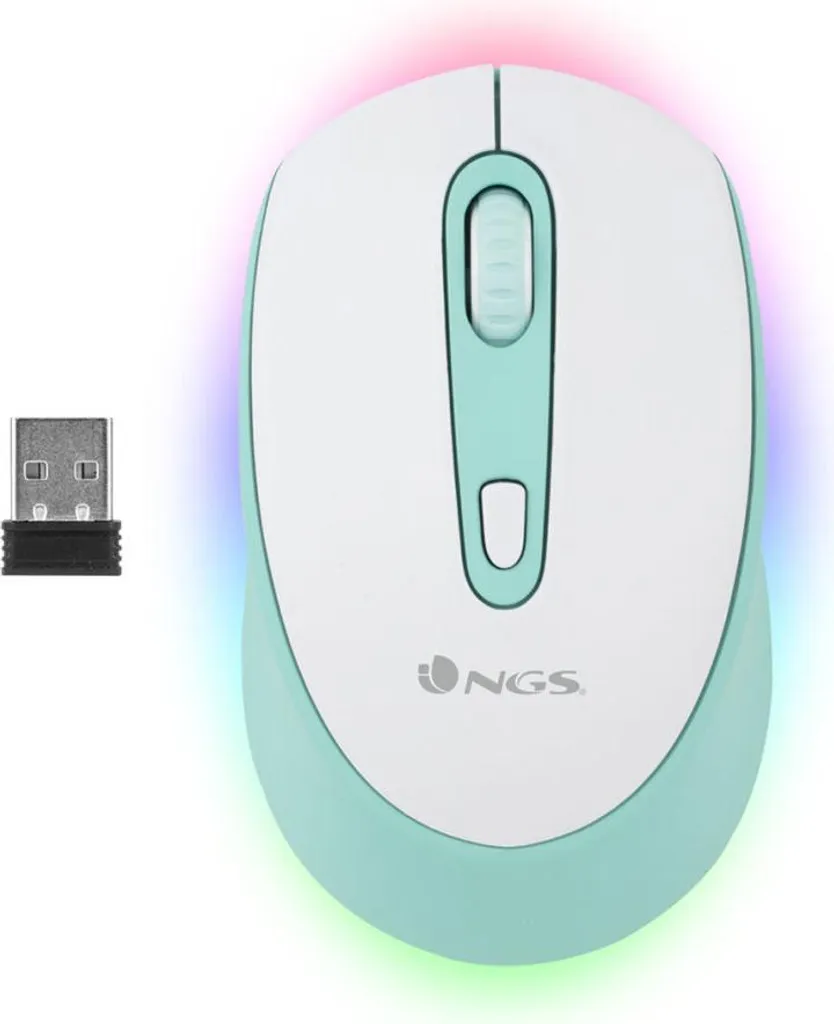 NGS Smog Mint-RB Souris Bluetooth Sans Fil Rechargeable 2400 DPI Menthe