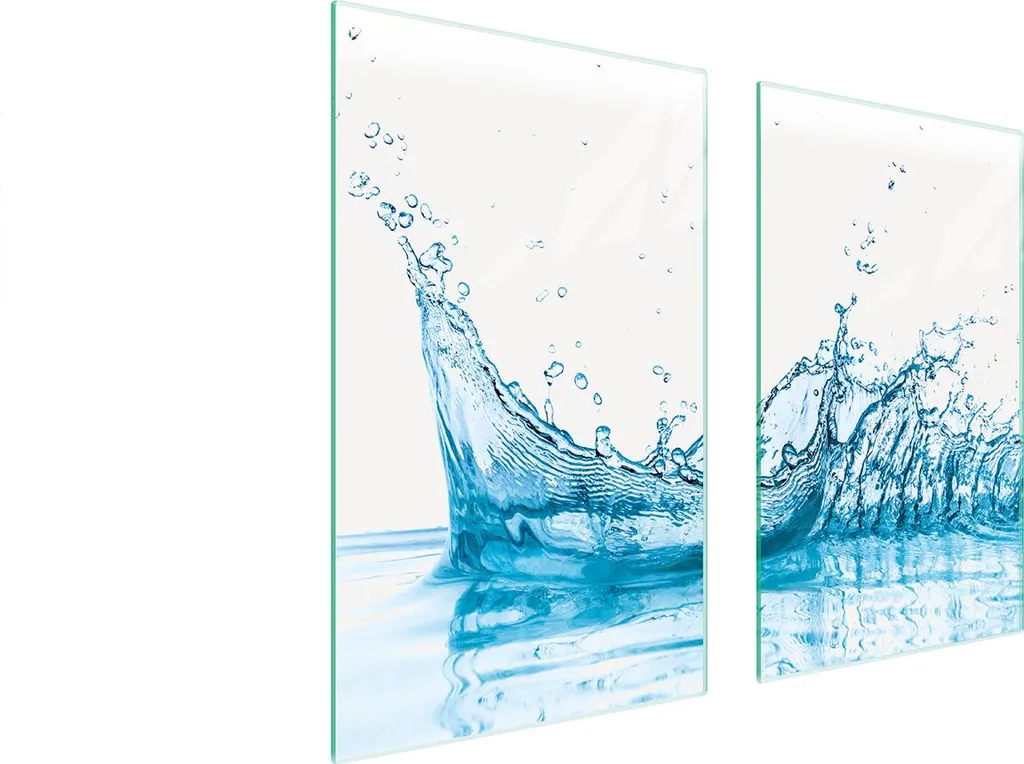 Copri Piano Cottura Vetro Acqua Blu 75x52 - Emozioni in Cucina