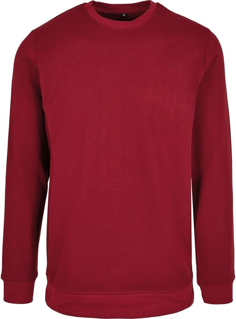 Build Your Brand - "Basic Crew Neck" Sweatshirt für Herren RW8035 (L) (Burgunder)