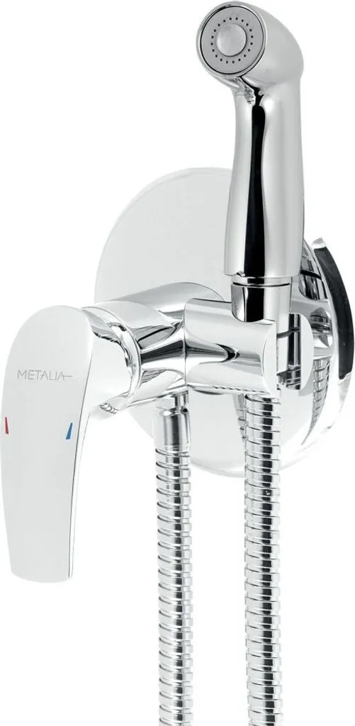 Novaservis Metalia 57 - Mélangeur bidet mural chrome 57211,0 avec douchette