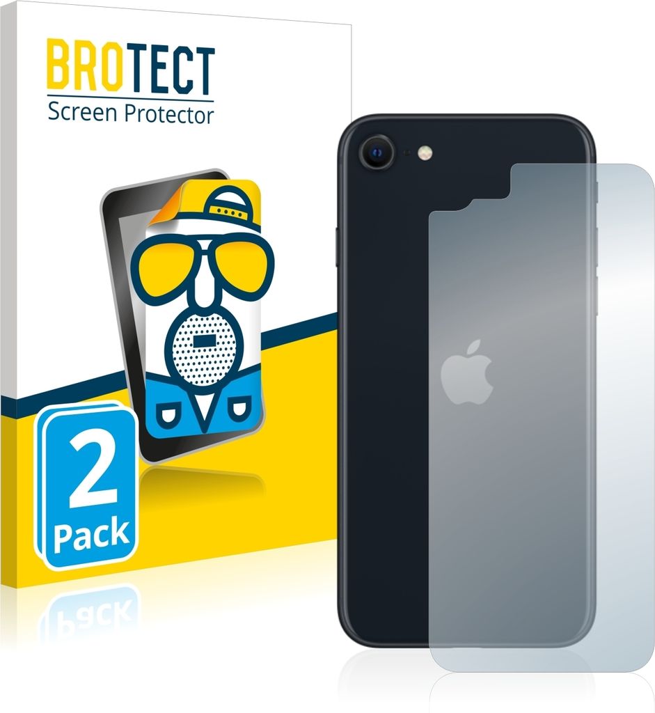 2x BROTECT Schutzfolie für Apple iPhone SE 3 2022 (Rückseite) Displayschutz Displayschutzfolie Folie Matt Entspiegelungsfolie