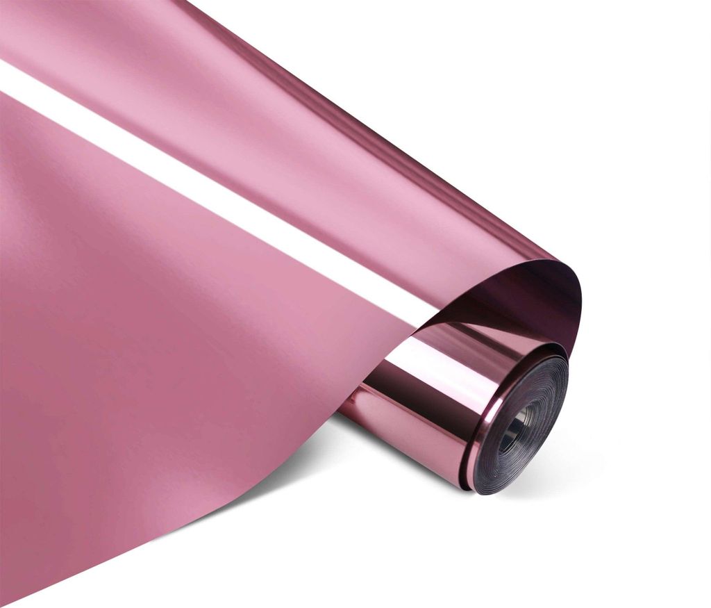 Permanent Adhesive Vinyl Mirror Metallic für Projekte – Rose Gold