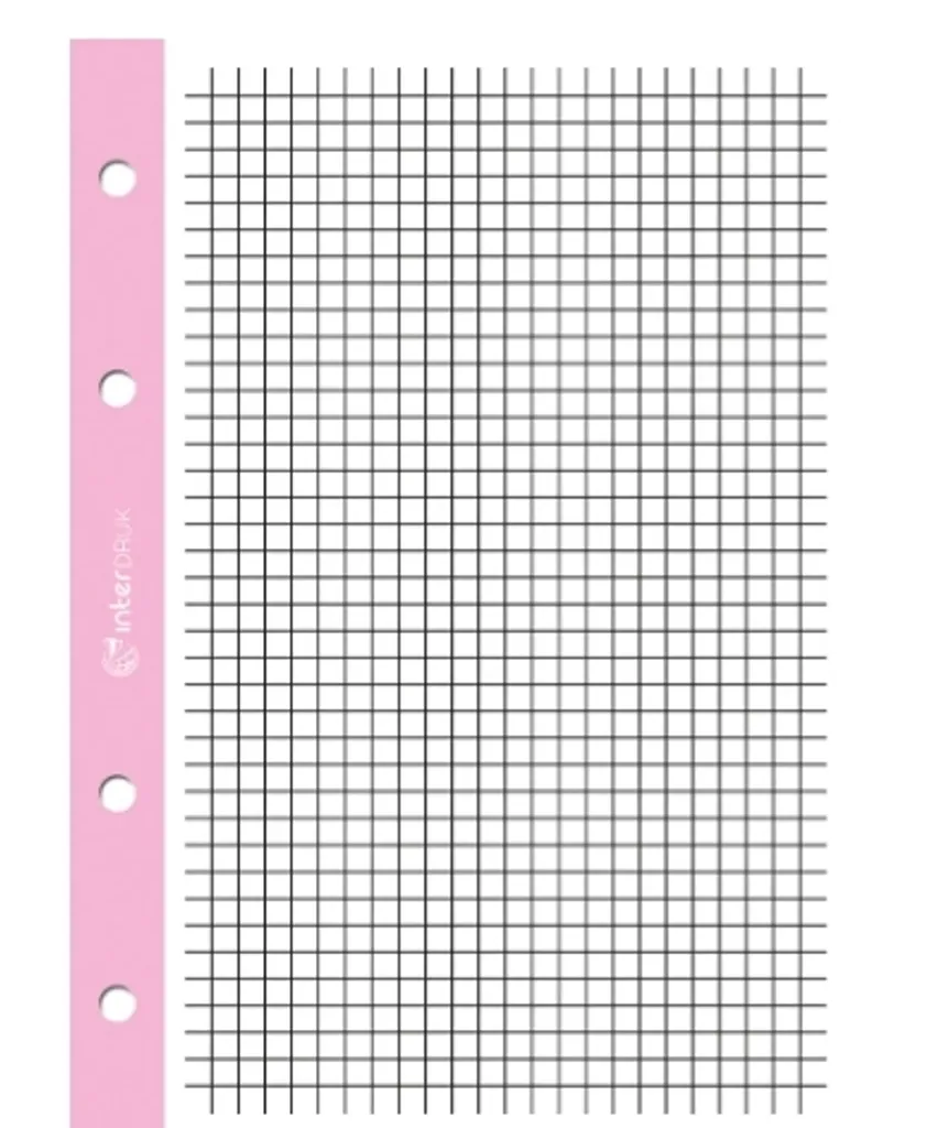 Recharges de feuilles lignées A4 pour classeur Interdruk - 100 pages