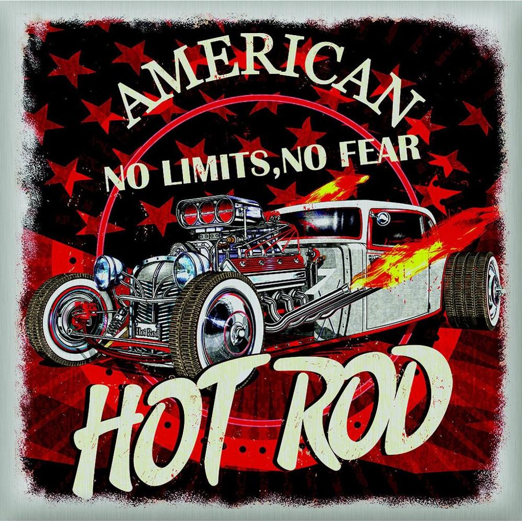 AG Design Wandstickers American Hot Rod, 30 x 30 cm