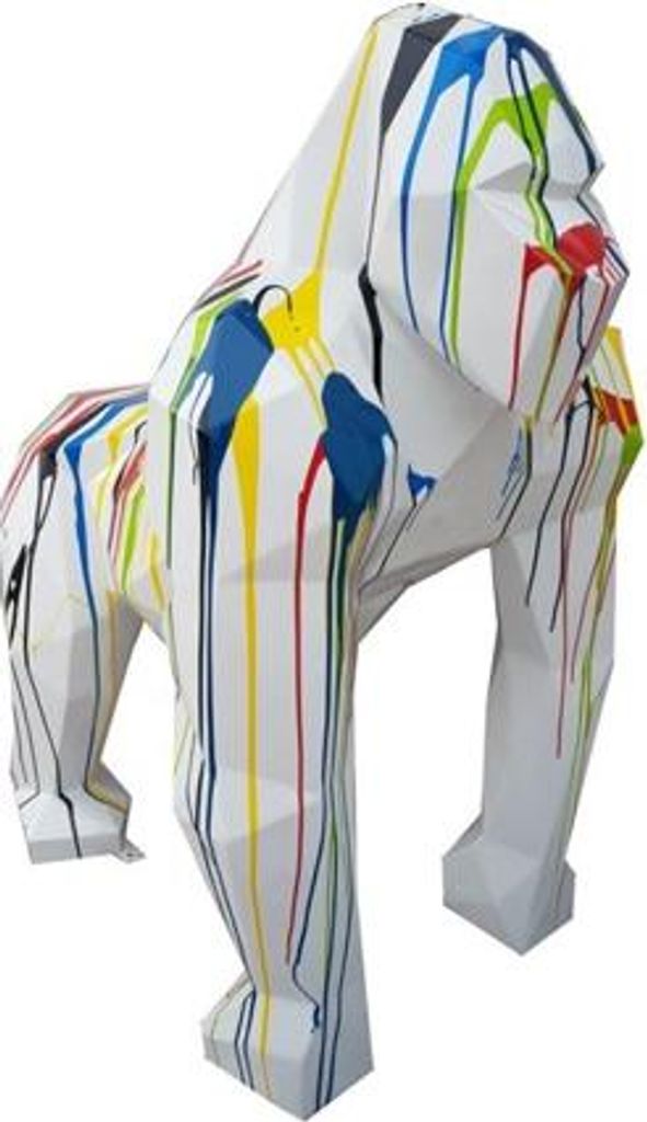 Moderne Gorilla Skulptur Figur Garten Designer Statuen Deko Plastik Dekorative