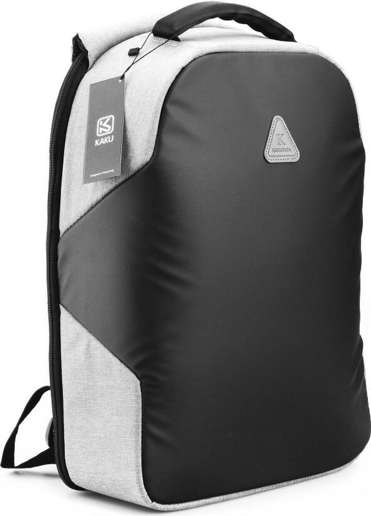 Rucksack für Laptop Notebook Tablet Kaku Secure Yunpai Reise Arbeit Business Freizeit Herren Damen Backpack mit USB Ladegerät Charger in Grau